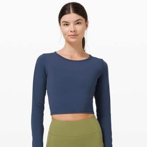 Wunder Train Cropped Long Sleeve Iron Blue